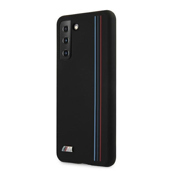 BMW BMHCS21MSIVTBK Samsung Galaxy S21+ Plus black Silicone Stripes M Collection