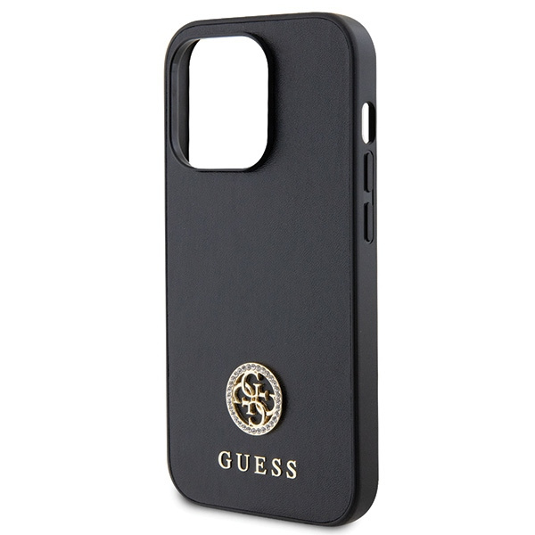 Guess GUHCP13LPS4DGPK Apple iPhone 13 Pro hardcase Strass Metal Logo black