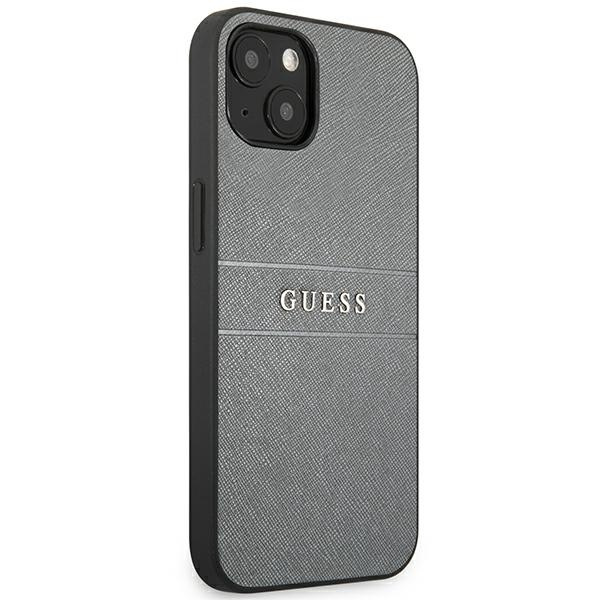 Guess GUHCP13SPSASBGR Apple iPhone 13 mini grey Saffiano Strap