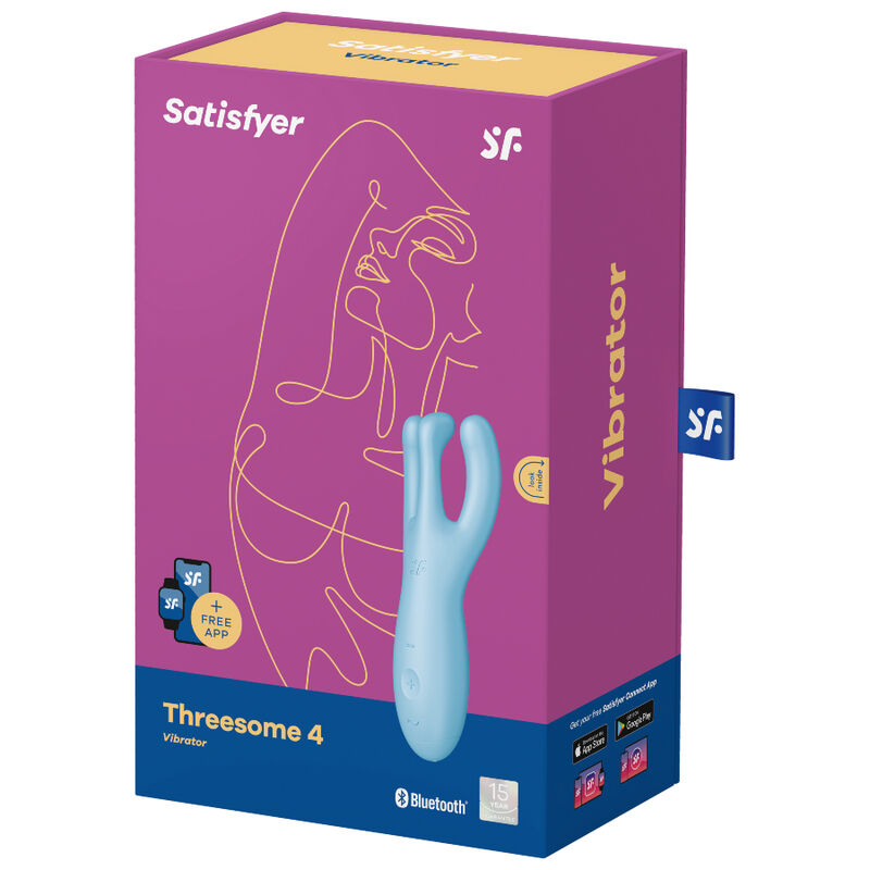 SATISFYER THREESOME 4 VIBRATOR APP - BLUE