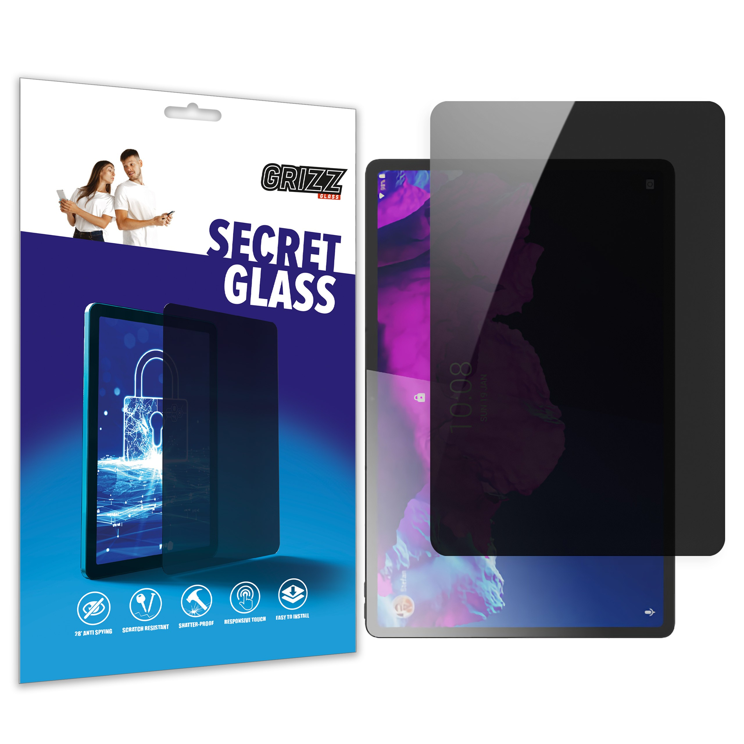 GrizzGlass SecretGlass Lenovo Tab P12 Pro 