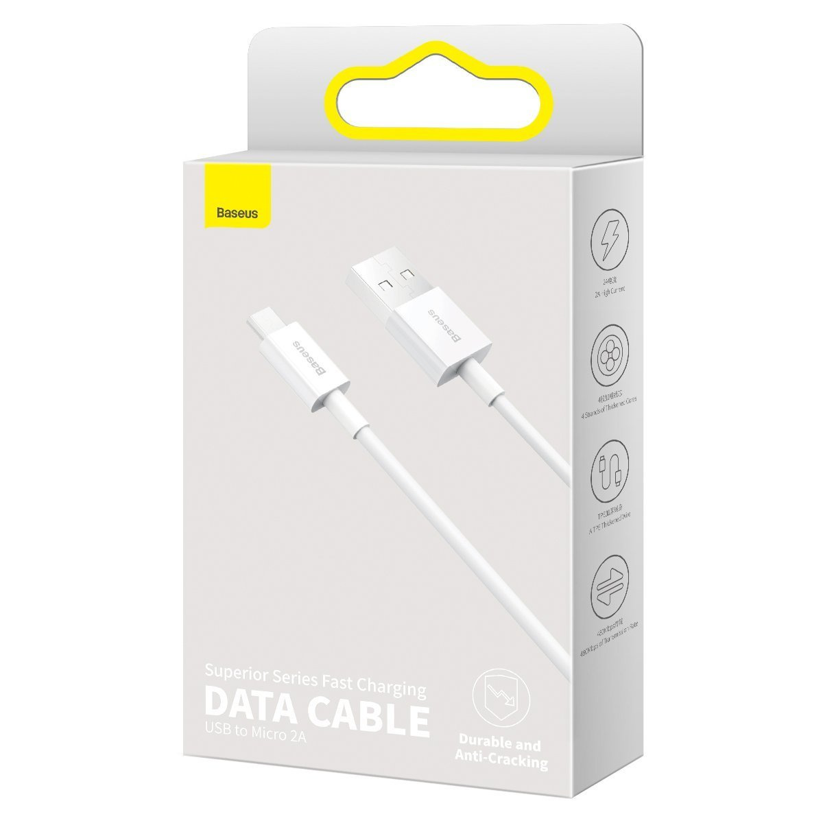 Baseus Superior Series Cable USB to micro, 2A, 1m (white)