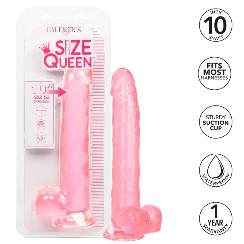 CALEX SIZE QUEEN DILDO - PINK 25.5 CM