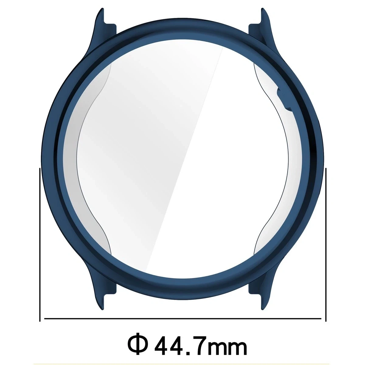 Etui z osłoną ekranu Bizon Case Watch Felipe do Garmin Vivoactive 6 niebieskie