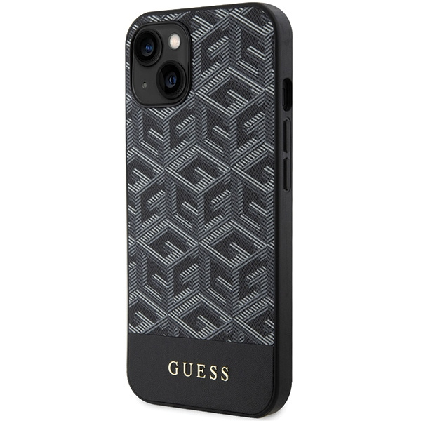 Guess GUHMP15SHGCFSEK Apple iPhone 15 / 14 / 13 hardcase GCube Stripes MagSafe black