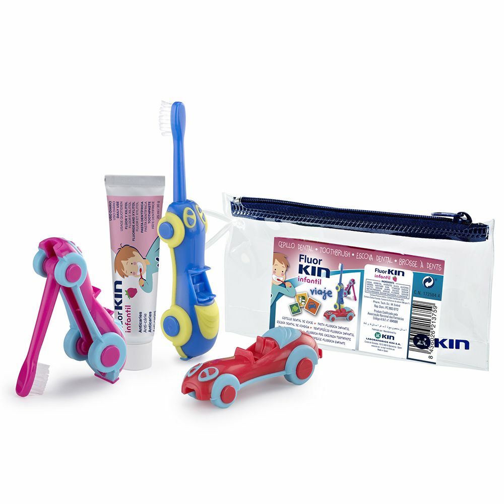 Set Oral Care for Kids Kin Fluorkin Car (3 Pieces)