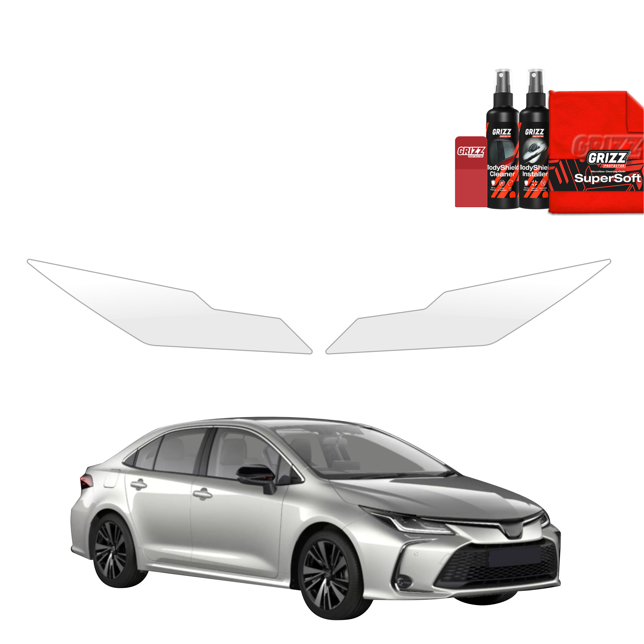 Folia ochronna na lampy GrizzGlass BodyShield do Toyota Corolla Sedan (2022-2026) [2w1]