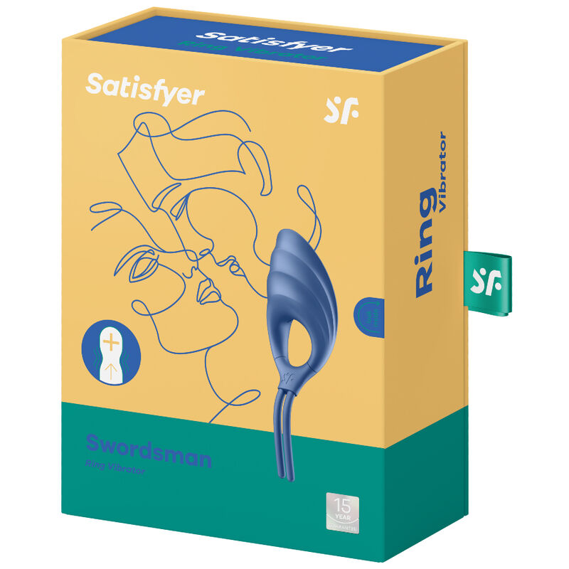 SATISFYER SWORDSMAN RING VIBRATOR - BLUE