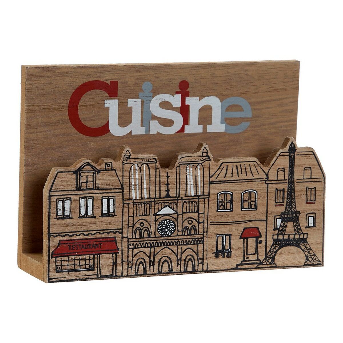 Napkin holder DKD Home Decor Cusine Multicolour 16 x 11 x 5 cm MDF Wood