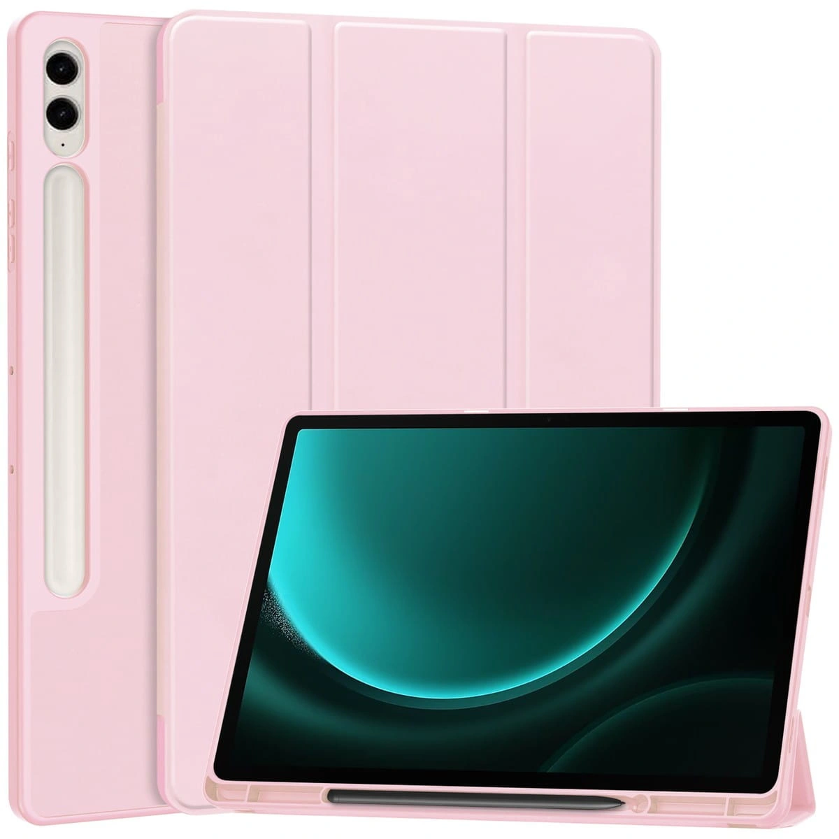 Bizon Case Tab Lizard Samsung Galaxy Tab S9 FE Plus pink