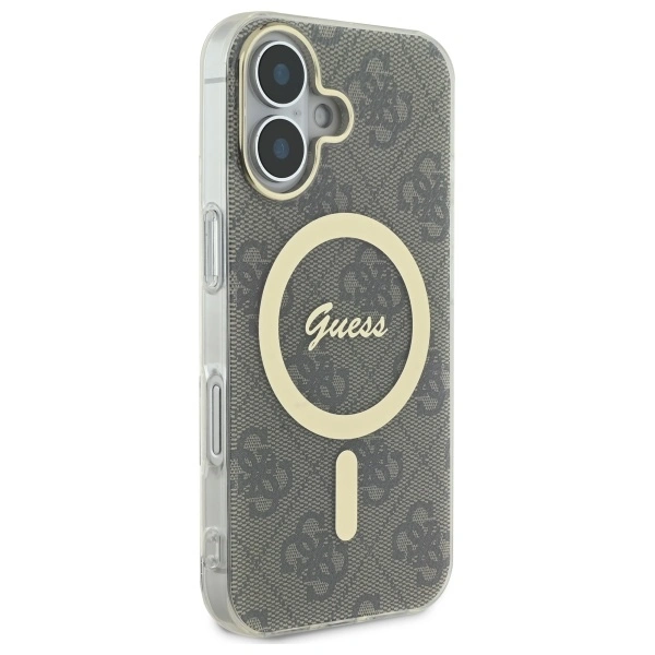 Etui Guess do Apple iPhone 16 hardcase IML 4G MagSafe brązowy