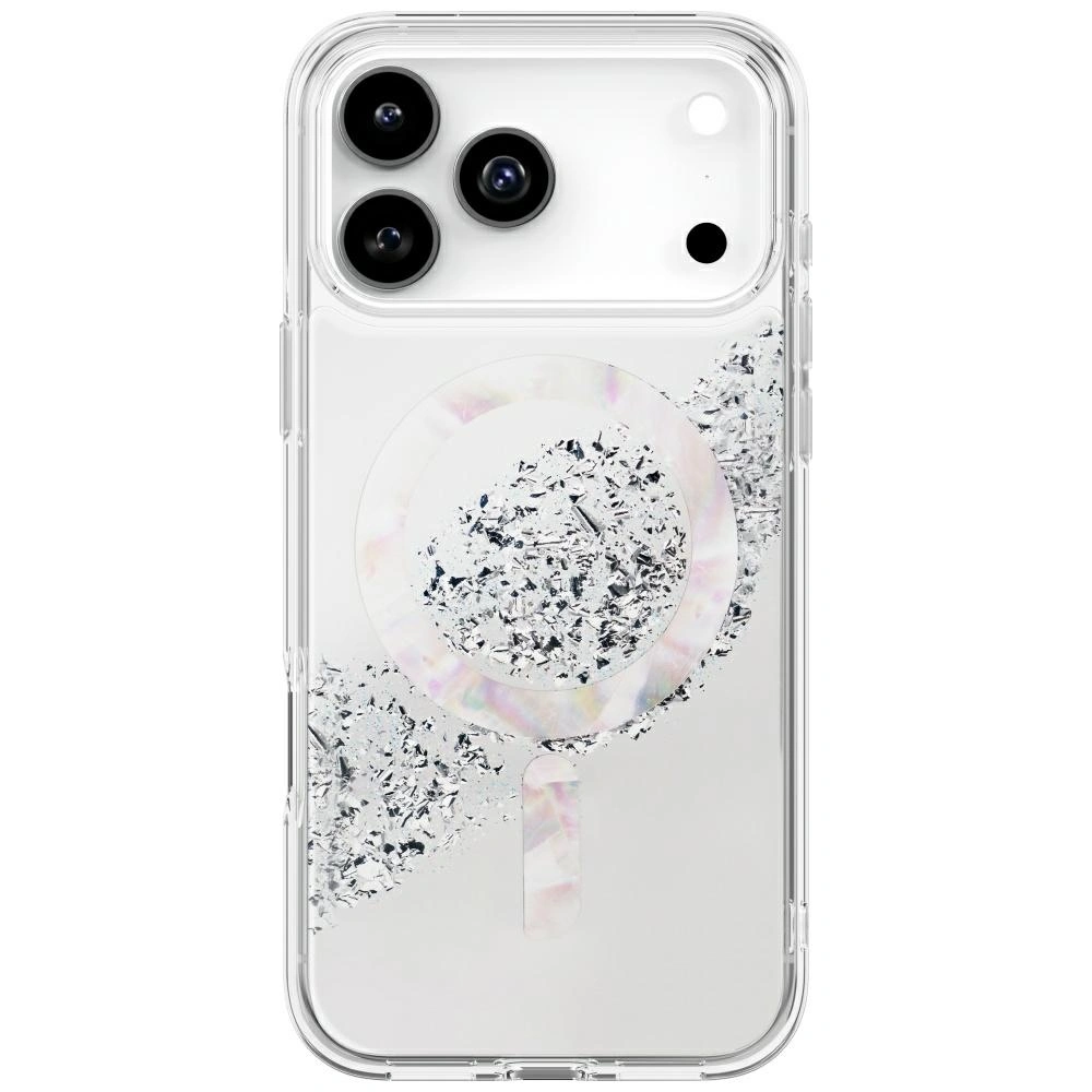 Etui UNIQ Coehl Crystelle do Apple iPhone 17 Pro Max Magnetic Charging srebrny