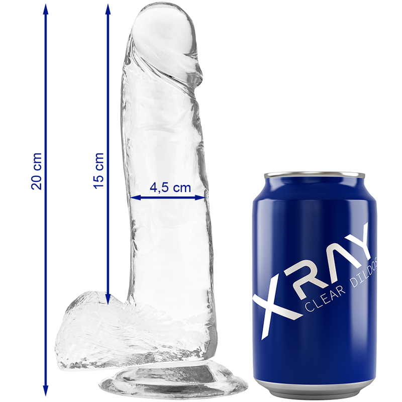 XRAY HARNESS + CLEAR COCK WITH BALLS 20CM X 4.5CM