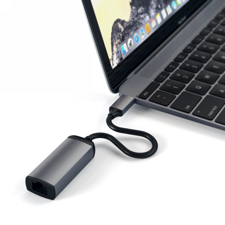 Satechi adapter Type-C do Gigabit Ethernet (space gray)
