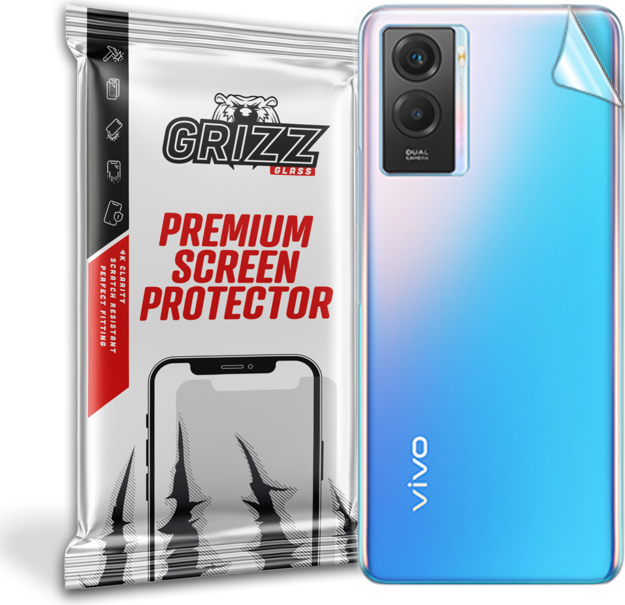 GrizzGlass SatinSkin Vivo Y55s 5G