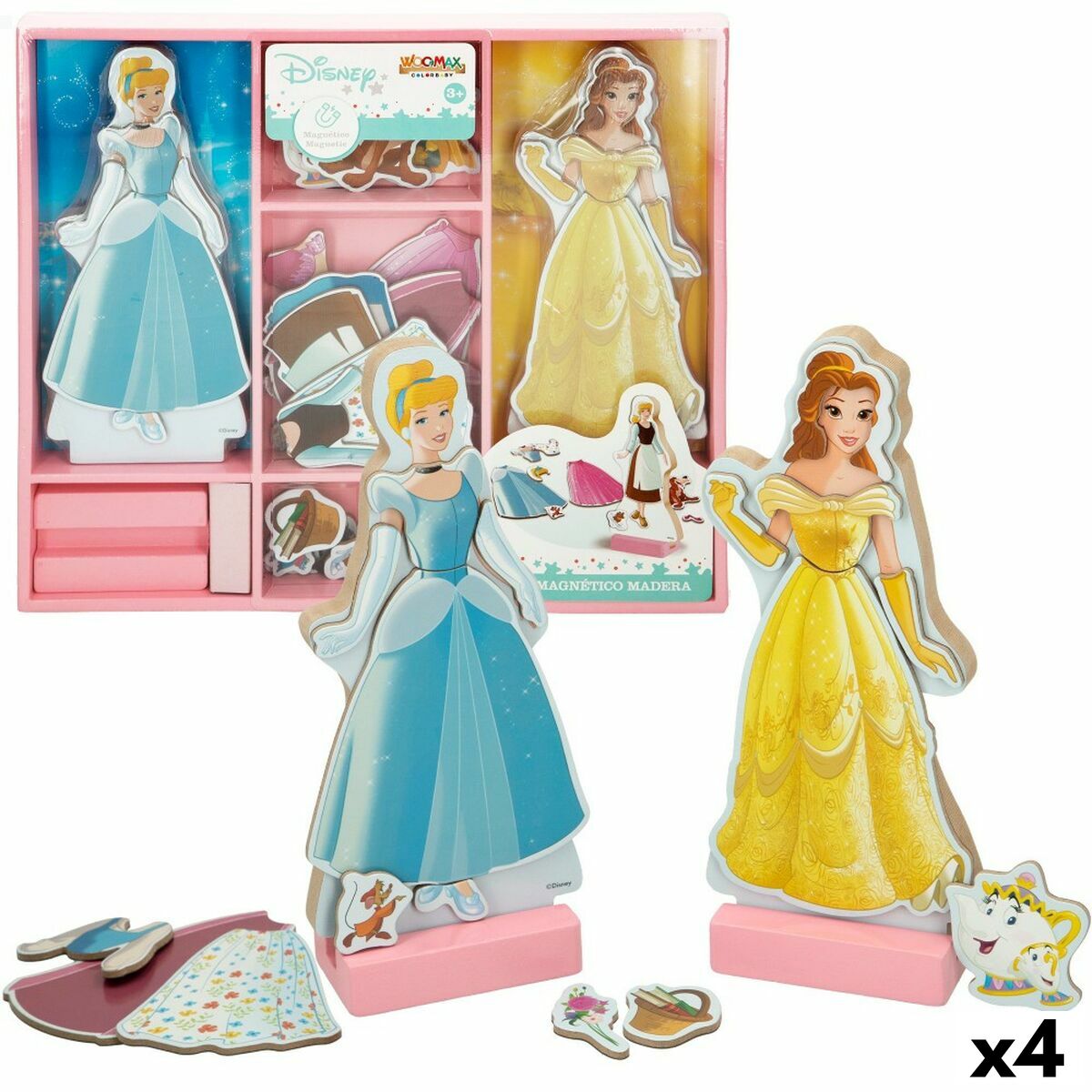 Figuren Princesses Disney 9 x 20,5 x 1,2 cm 45 Stücke 4 Stück