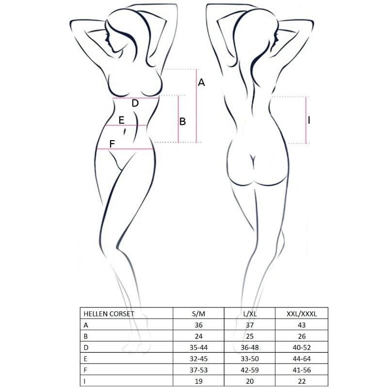 PASSION WOMAN HELLEN CORSET BLACK L/XL