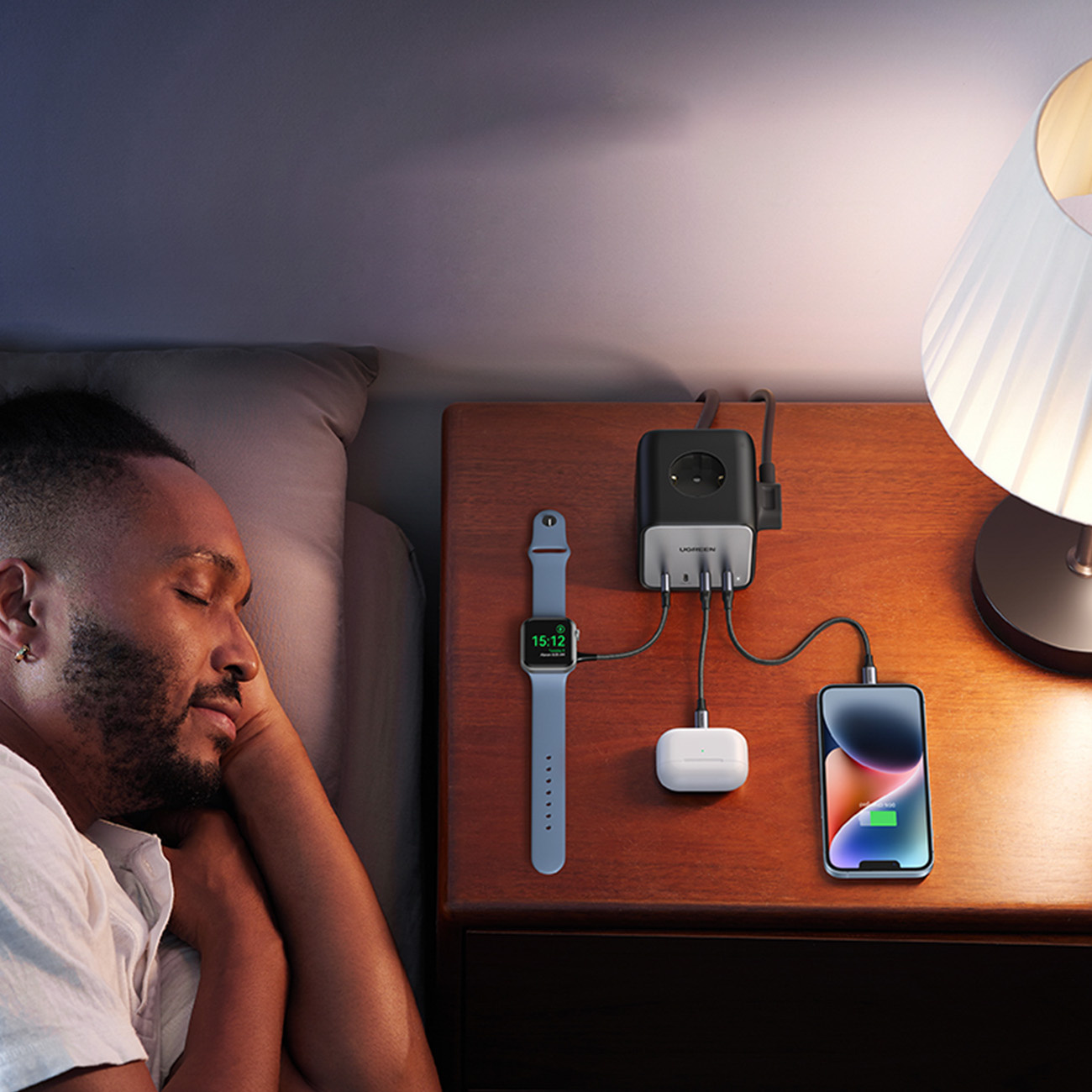 UGREEN CD268 Power Strip Cube 65W USB-A/USB-C + 3x AC black