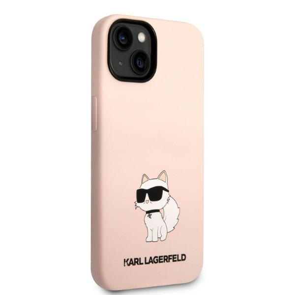 Karl Lagerfeld KLHCP14SSNCHBCP Apple iPhone 14 hardcase pink Silicone Choupette
