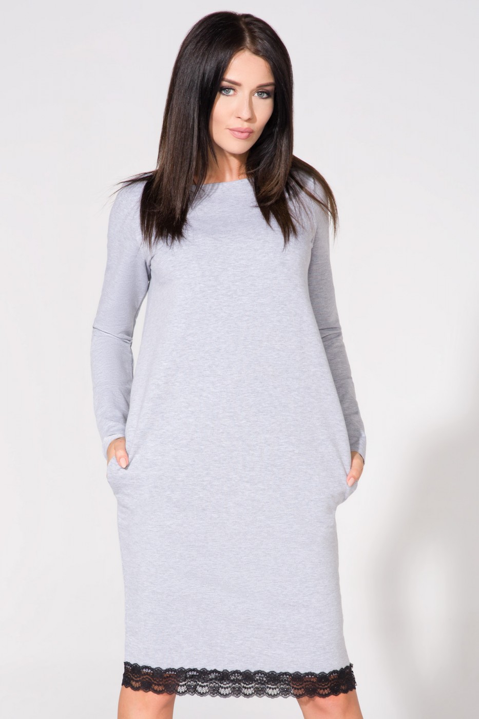 Alltagskleid model 61738 Tessita grau Damen