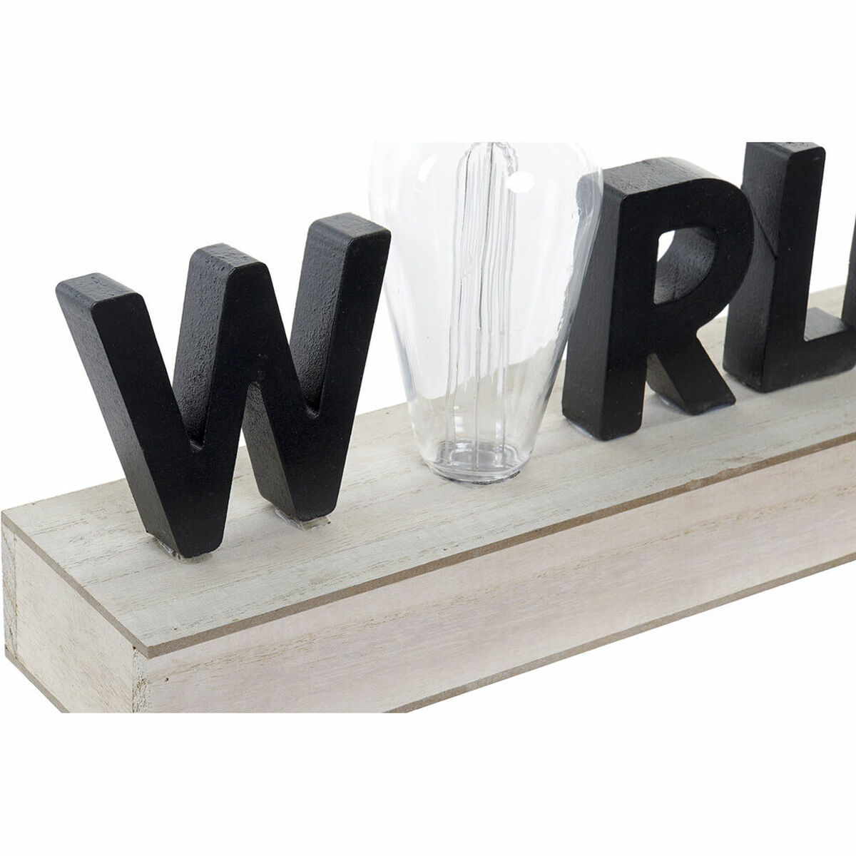 Dekoracja świetlna DKD Home Decor World Czarny Metal Drewno MDF 30 x 40 cm 34 x 8 x 16 cm