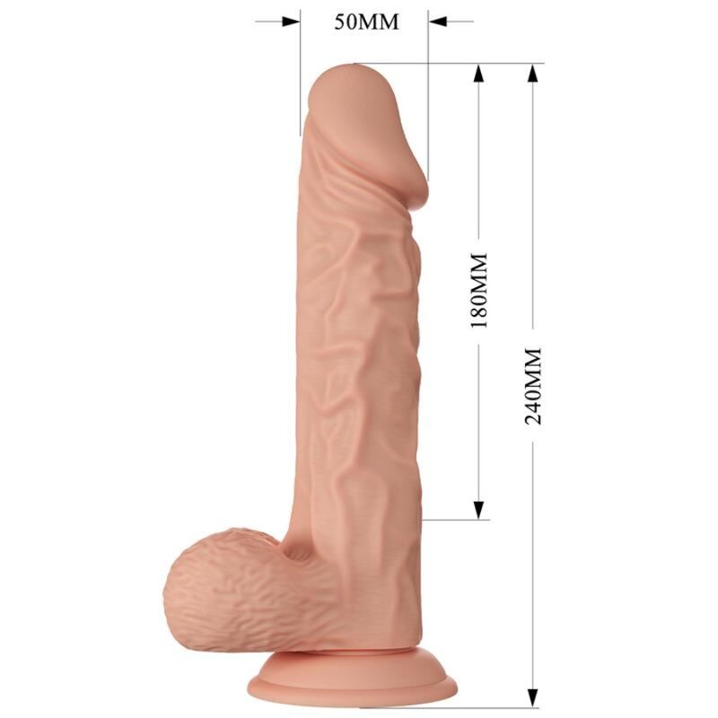 BEAUTIFUL ENCOUNTER BURAQ REALISTIC AND FLEXIBLE DILDO 24 CM - FLESH