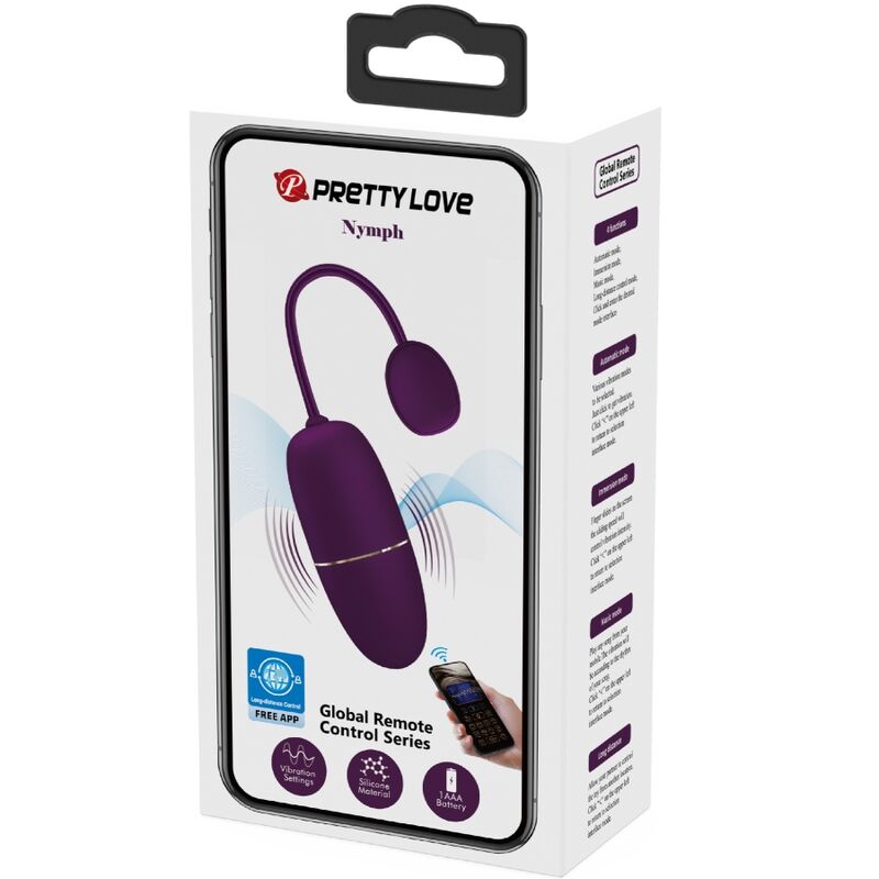 PRETTY LOVE - NYMPH VIBRATING EGG APP CONTROLLED LILA PRETTY LOVE - NYMPH VIBRATING EGG APP CONTROLLED LILA