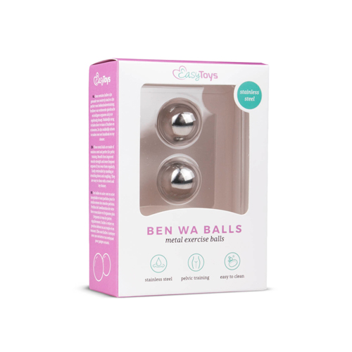 Silver ben wa balls - 19mm