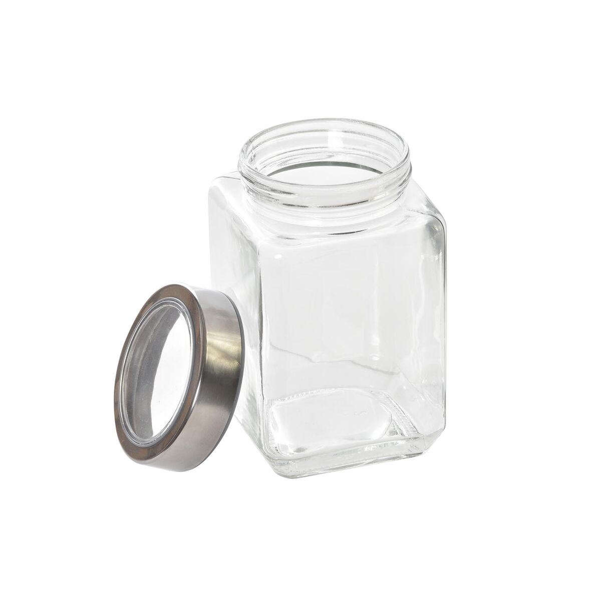 3 Tubs DKD Home Decor 8,5 x 8,5 x 18 cm Crystal Stainless steel 750 ml