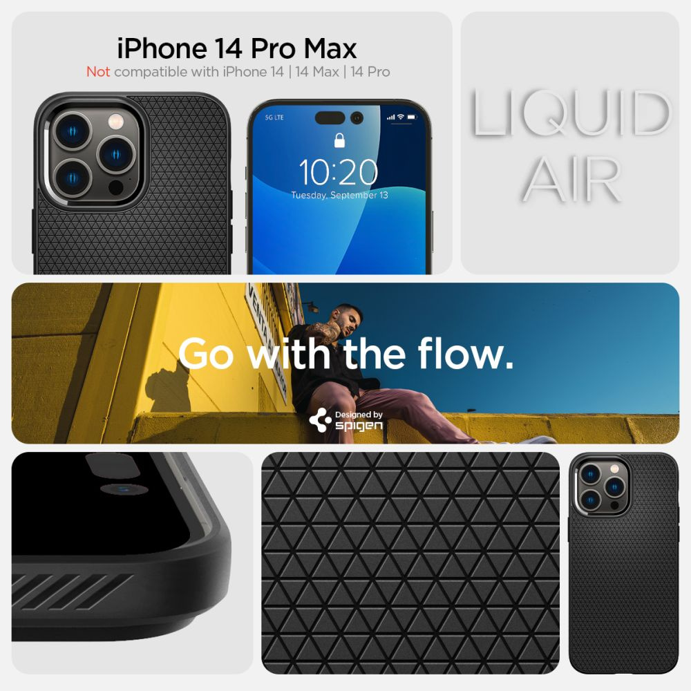 Spigen Liquid Air Apple iPhone 14 Pro Max Matte Black