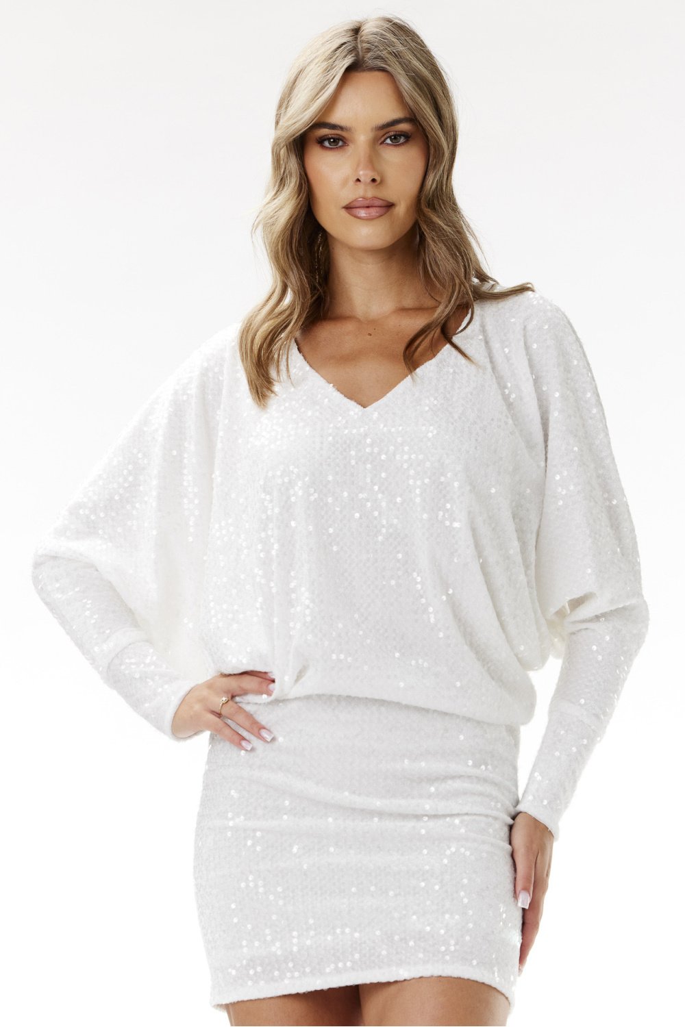  Evening dress model 204248 awama  white