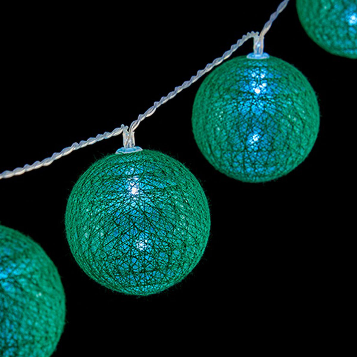 Wreath of LED Balls Ø 5 cm 2 m Green