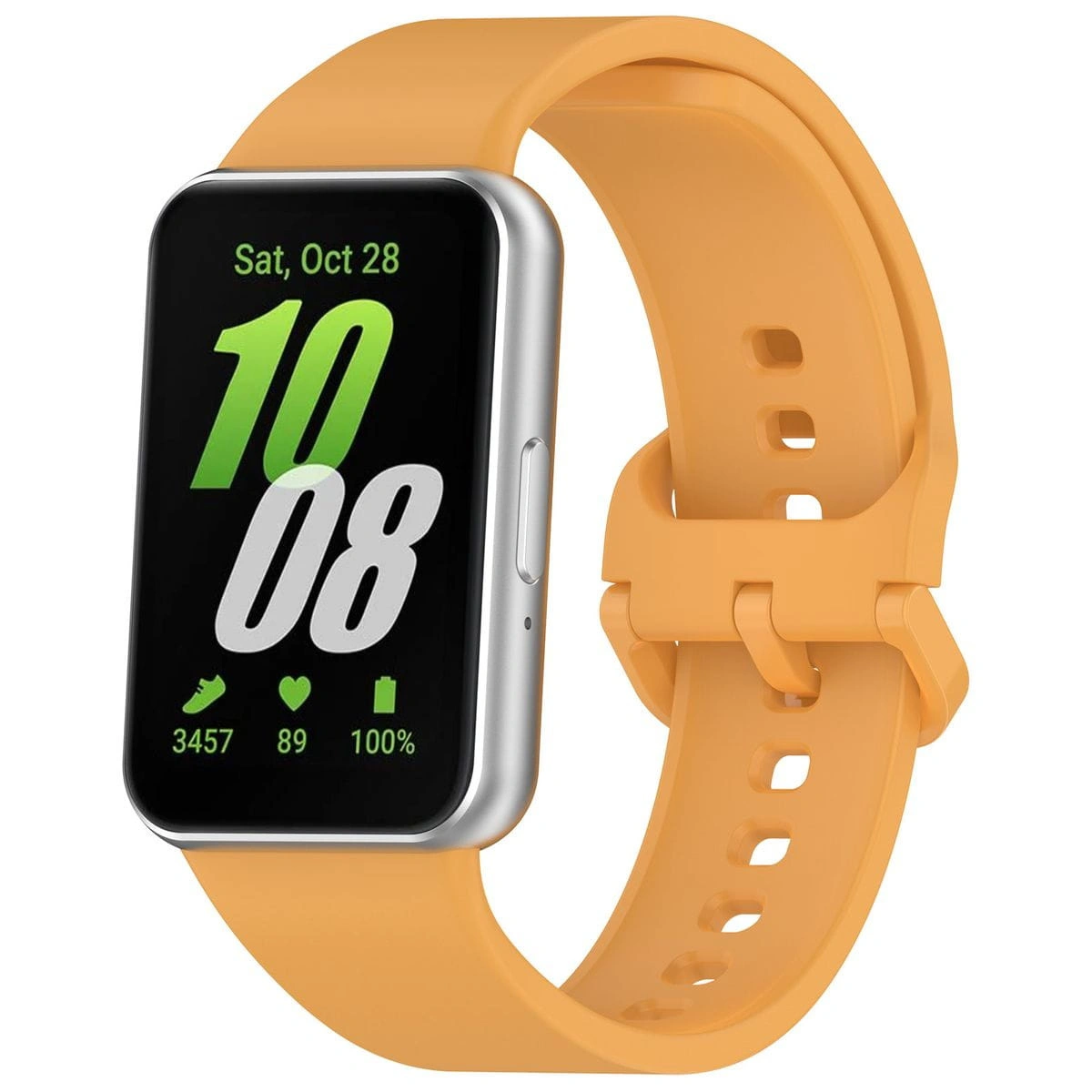 Bizon Strap Watch Silicone Samsung Galaxy Fit 3 yellow