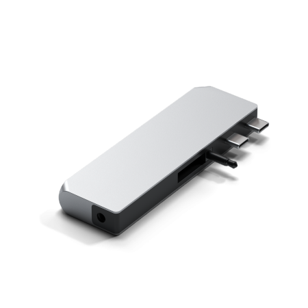 Satechi Pro Hub mini dual USB-C Apple MacBook (2xUSB-C, 2x USB-A, Ethernet, jack port) (silver)