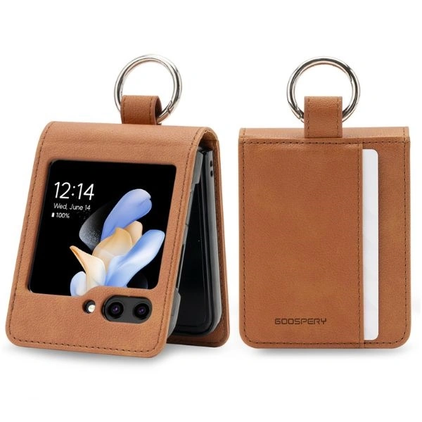 Etui Mercury Basic Diary do Samsung Galaxy Z Flip6 jasnobrązowy