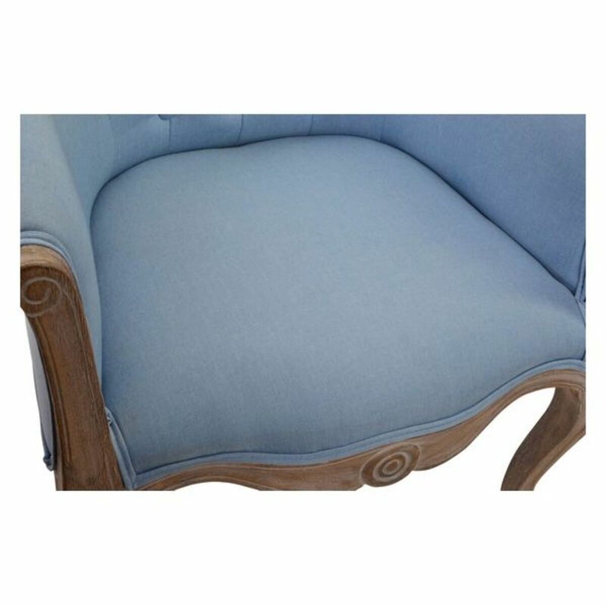 Armchair DKD Home Decor Blue Polyester Wood (58 x 56 x 69 cm)