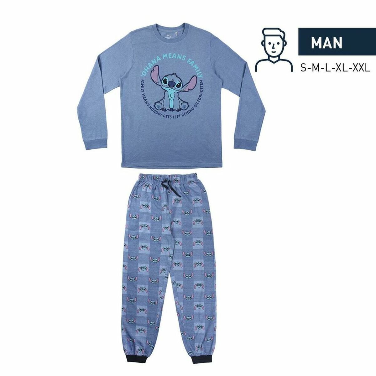 Pyjama Stitch Men Blue