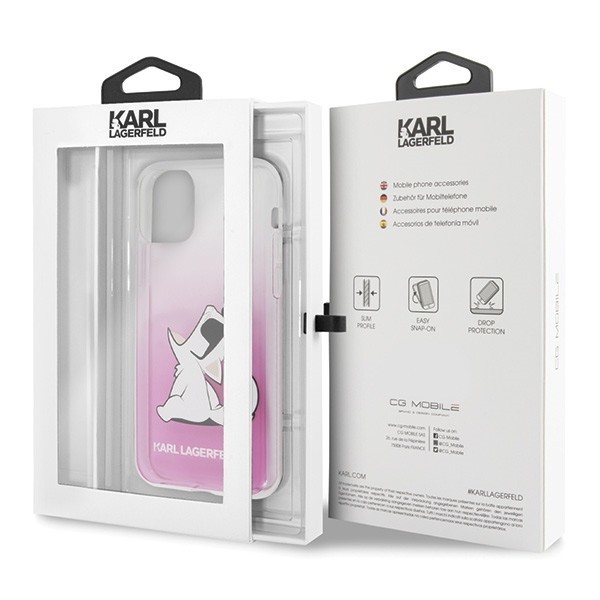Karl Lagerfeld KLHCN58CFNRCPI iPhone 11 Pro hardcase pink Choupette Fun