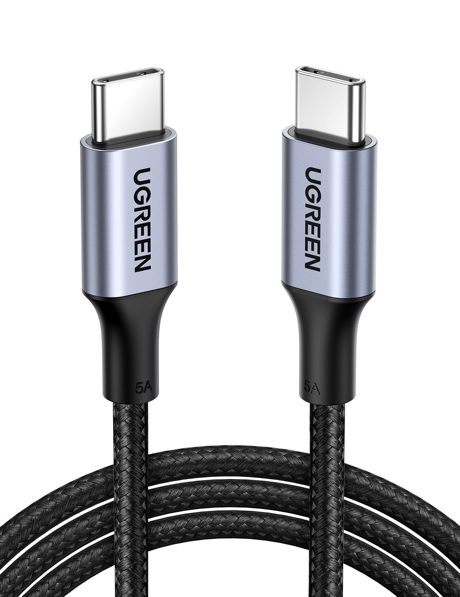 UGREEN US316 Type C to Type C Cable, 100W, 2m (grey)
