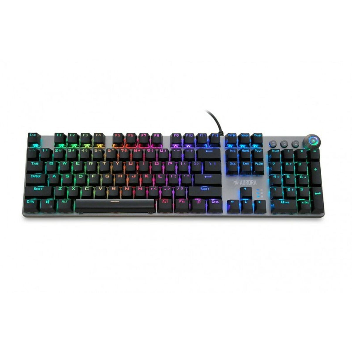 Keyboard Ibox AURORA K-4 Black Black/Silver QWERTY Keyboard Ibox AURORA K-4 Black Black/Silver QWERTY