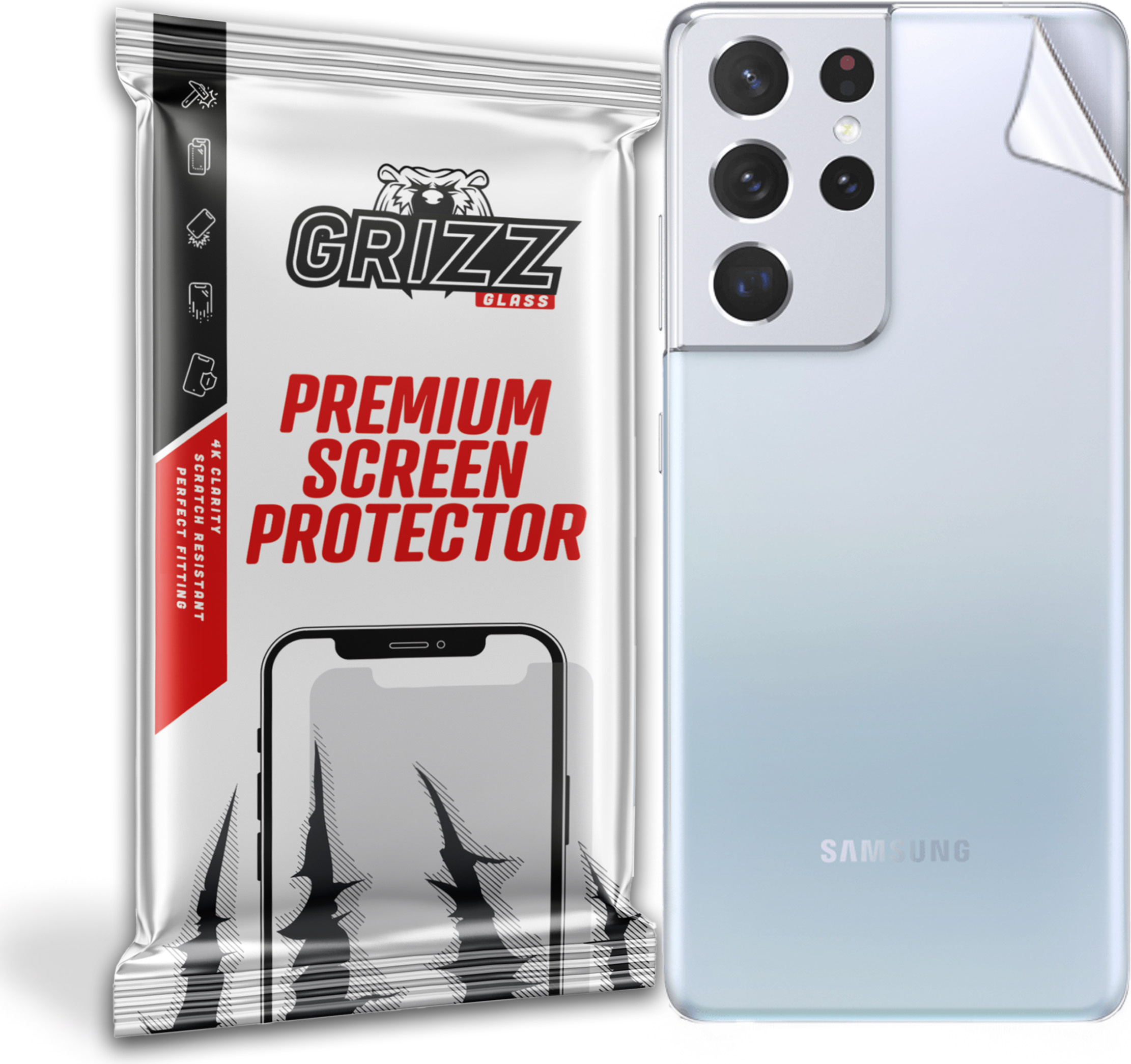 GrizzGlass SatinSkin Samsung Galaxy S21 Ultra