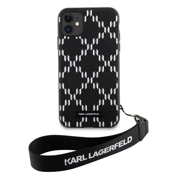 Karl Lagerfeld KLHCN61SAKLMBSK Apple iPhone 11/XR black hardcase Monogram Losange Saffiano