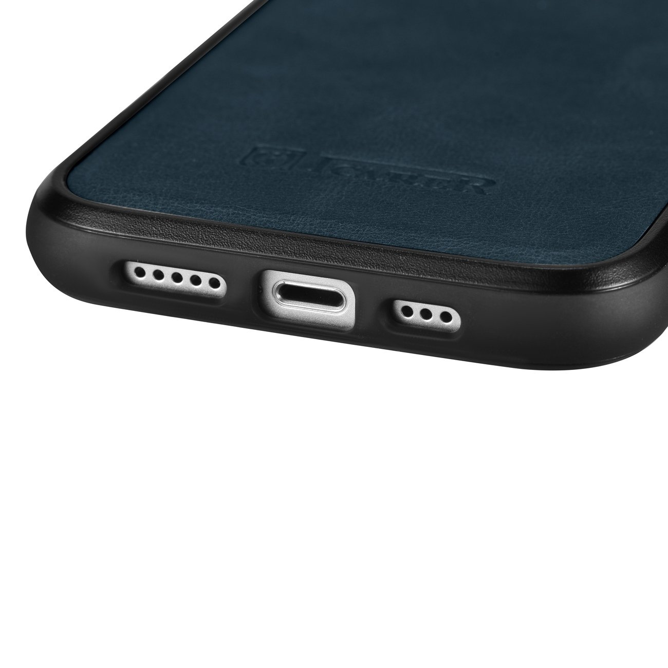 iCarer Leather Oil Wax MagSafe Apple iPhone 14 Plus blue