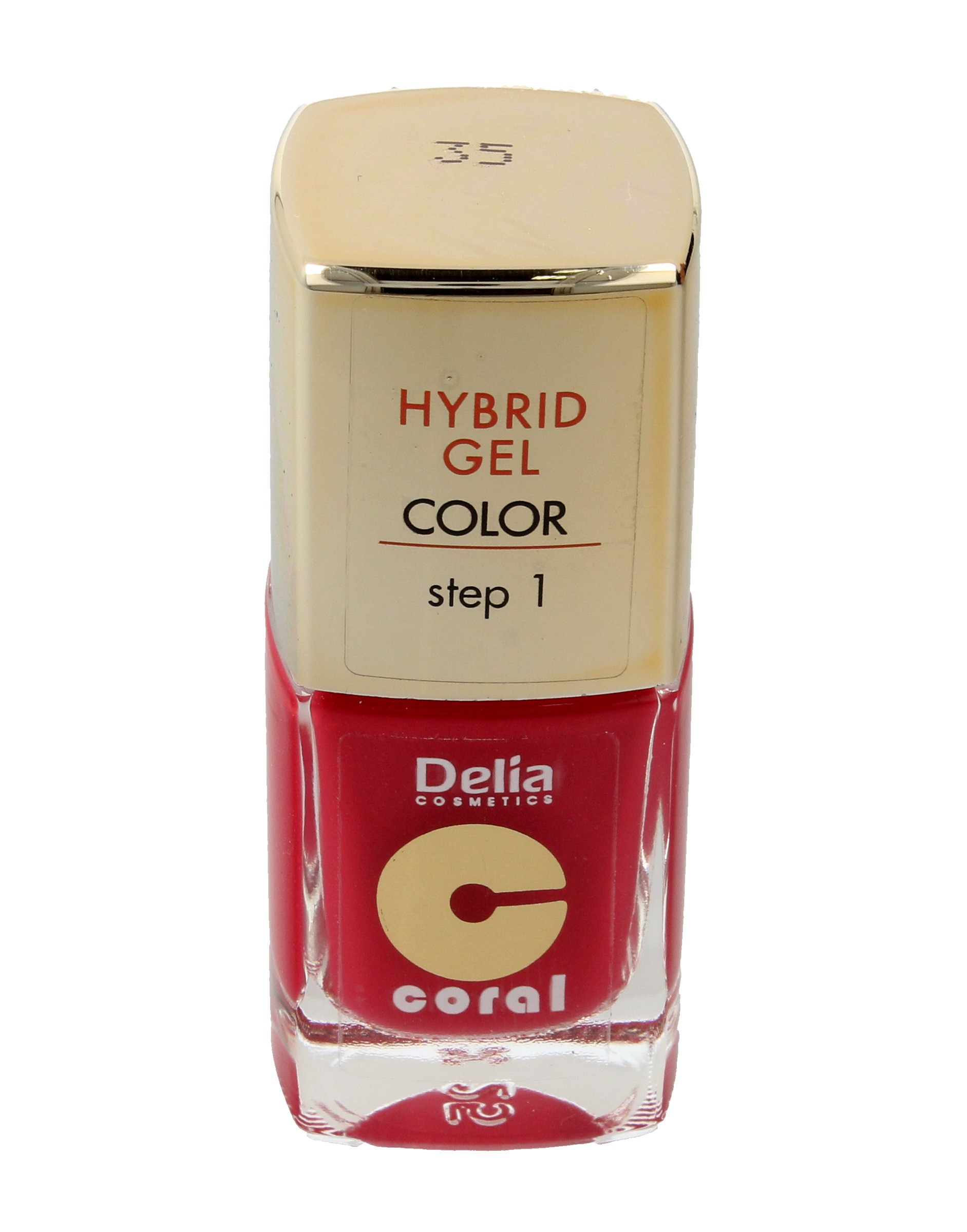Delia Cosmetics Coral Hybrid Gel Emalia do paznokci nr 35 czerwony koralowy 11ml