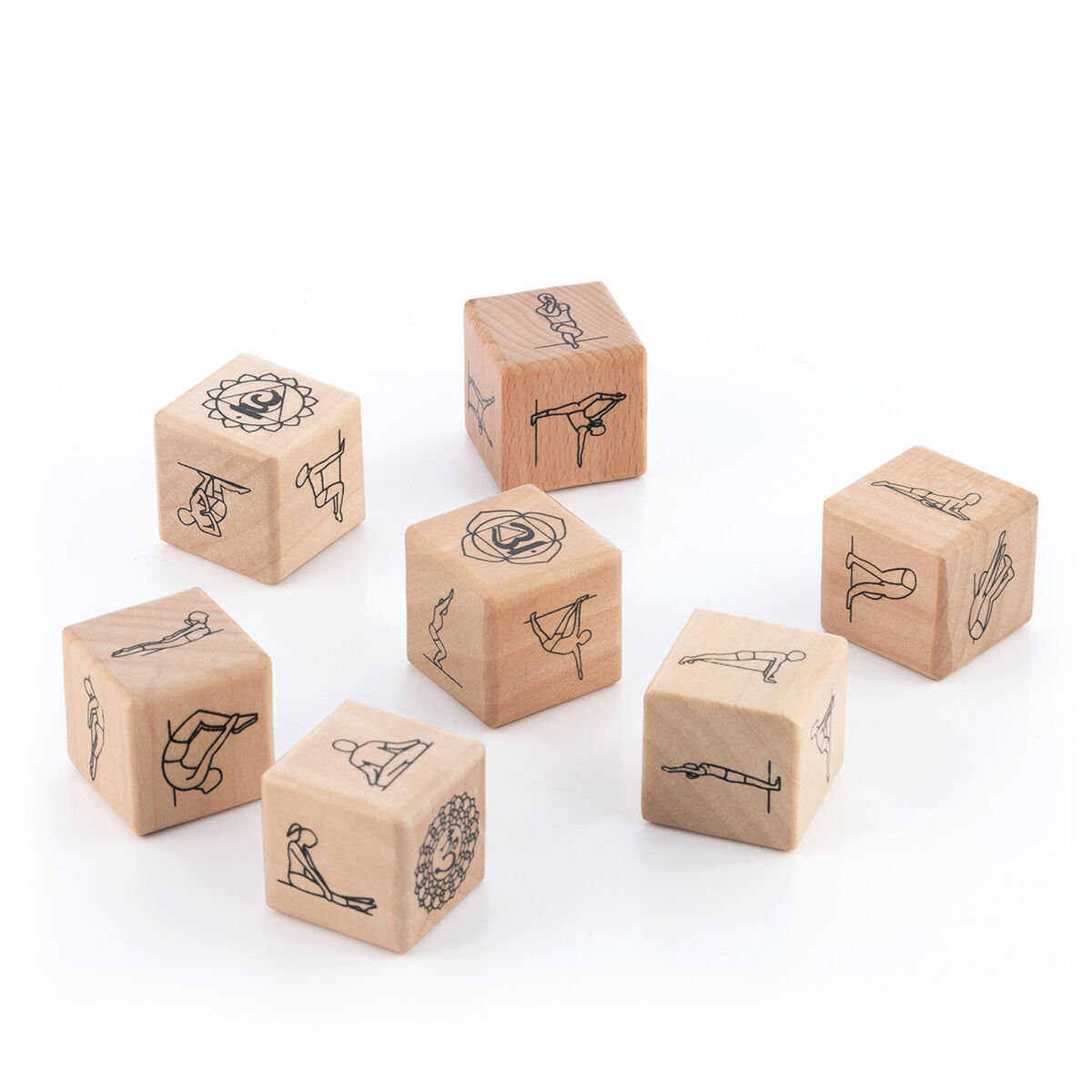 Yoga Dice Game Anandice InnovaGoods 7 Pieces