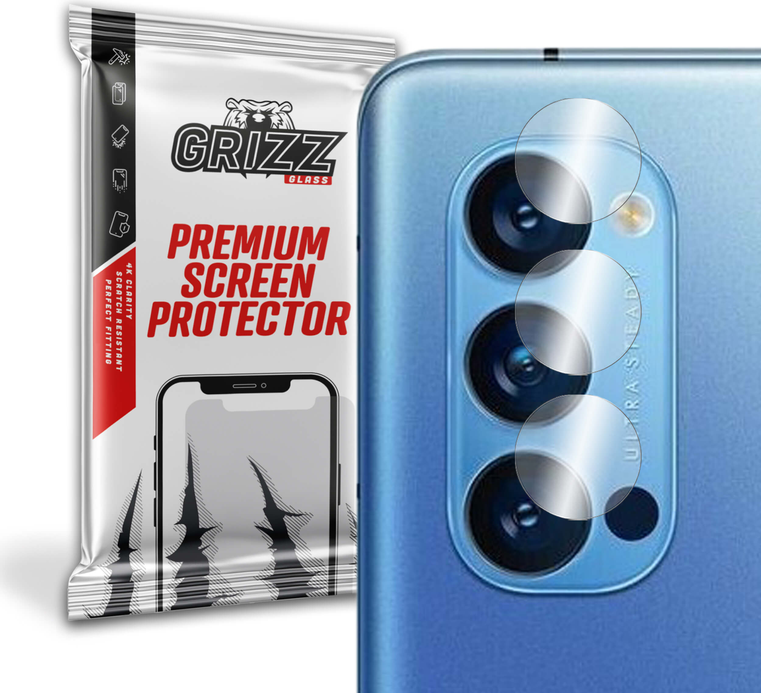 GrizzGlass HybridGlass Camera Oppo Reno 4 Pro 5G