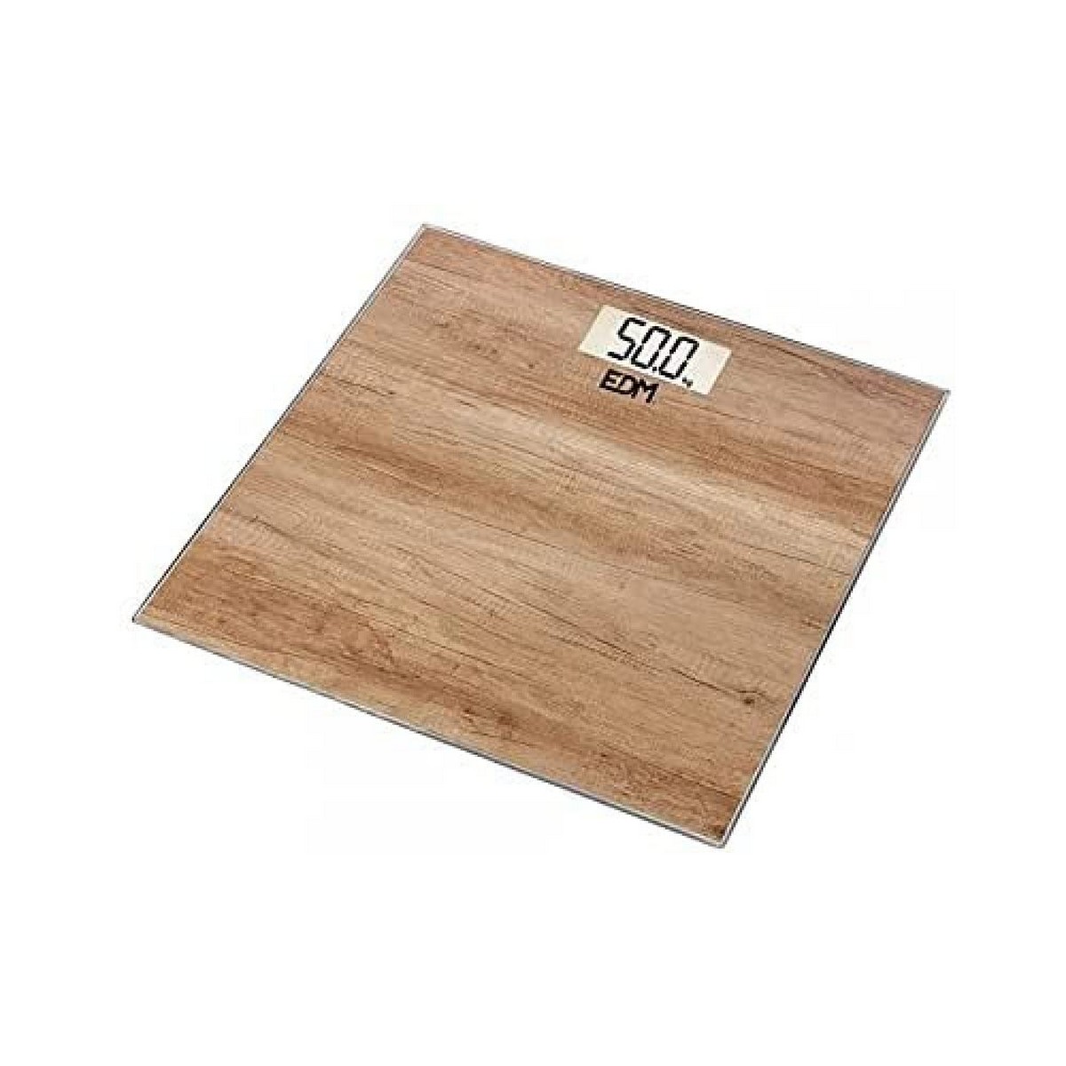Cyfrowa Waga Łazienkowa EDM Szkło Drewno 180 kg (26 x 26 x 2 cm)