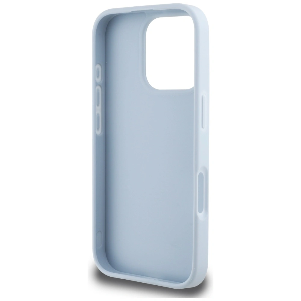 Guess Grained Big 4G Logo Small Classic Logo Apple iPhone 16 Pro Max blue