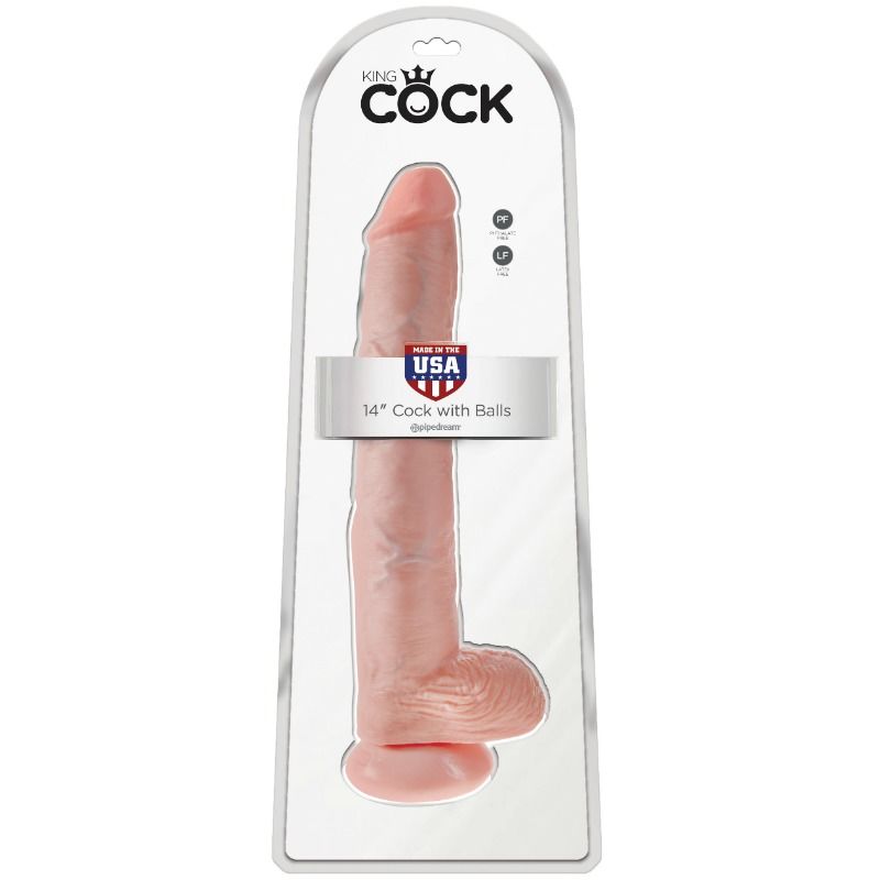 KING COCK - COCK WITH BALLS 35.6 CM - FLESH