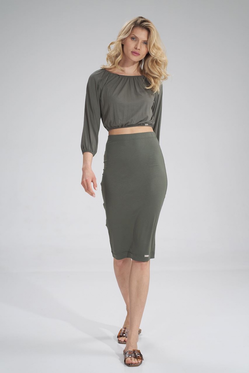  Blouse model 156119 Figl  green